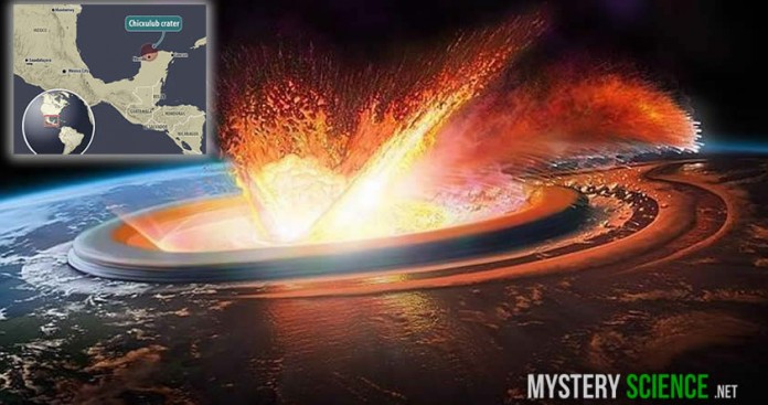 Chicxulub cráter dejado por el meteorito meteorito que mató a los dinosaurios