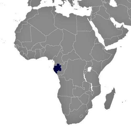 Situación geográfica de Gabón en el continente africano. Situación geográfica de Gabón en el continente africano.