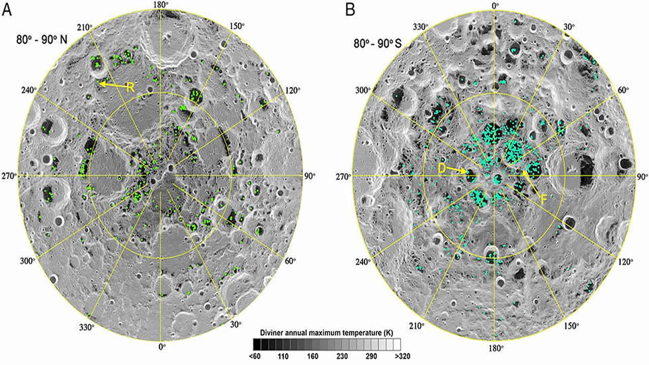 Se confirma que hay hielo en los polos de la Luna