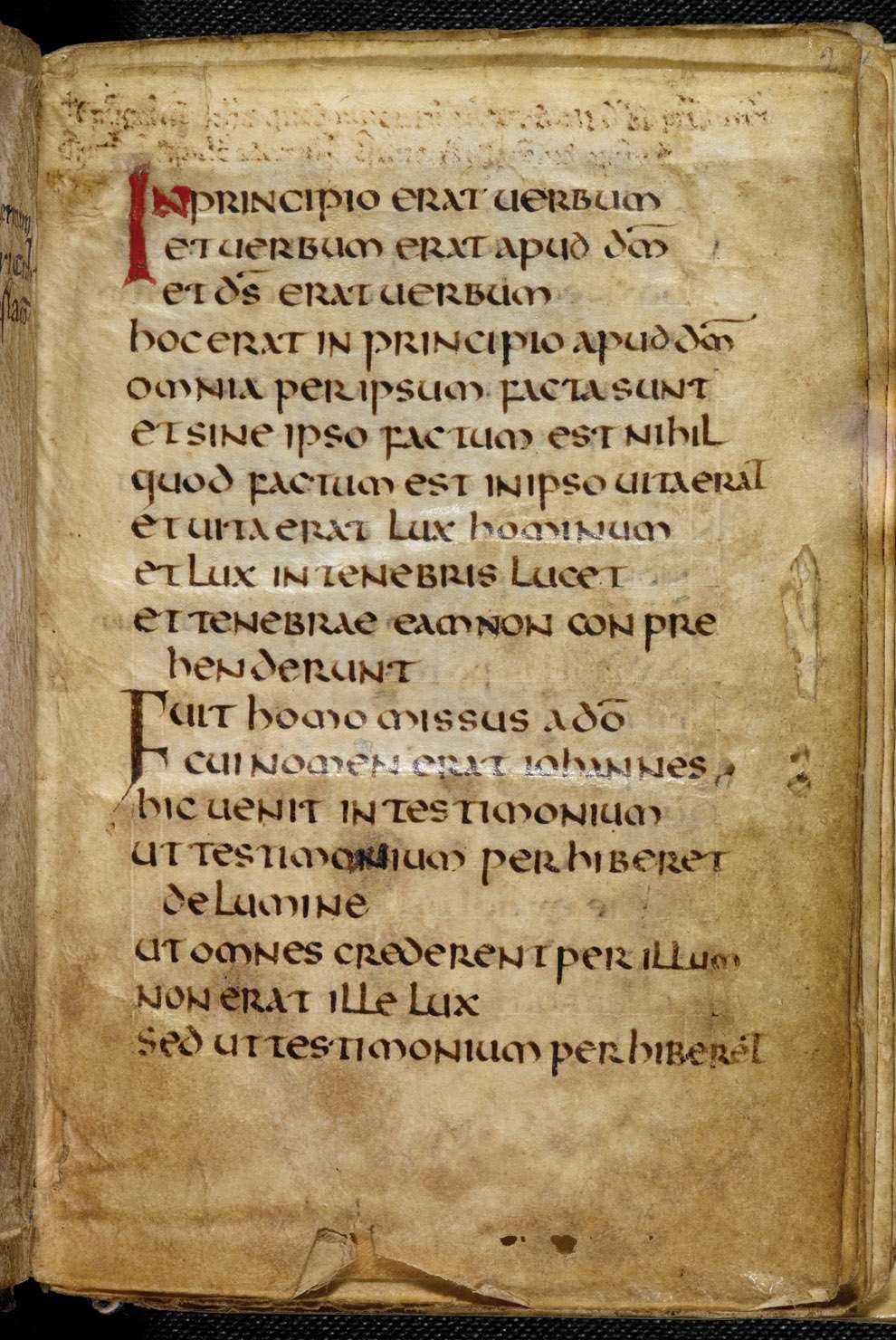 Apodado el Evangelio de San Cuthbert, el Evangelio de San Juan está escrito en latín en páginas unidas por tablas de abedul roscadas cubiertas de piel de cabra teñida de carmesí.