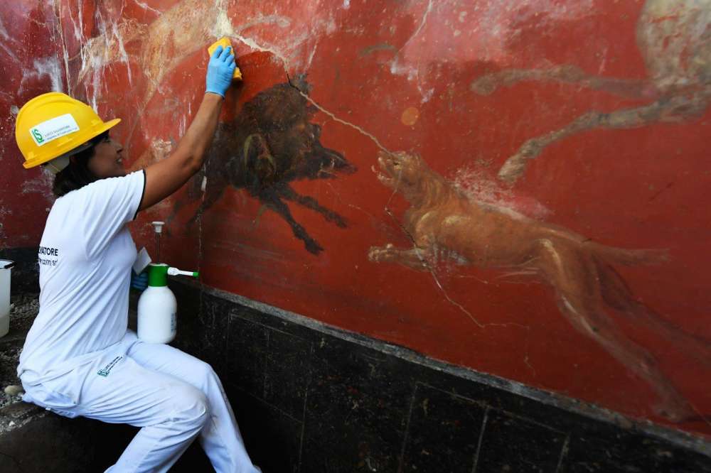 Hallan hermoso «jardín encantado» en Pompeya