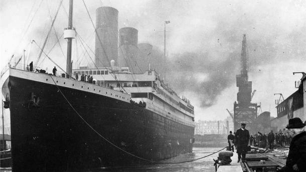 El Titanic en los muelles de Southampton, el 10 de abril de 1912.