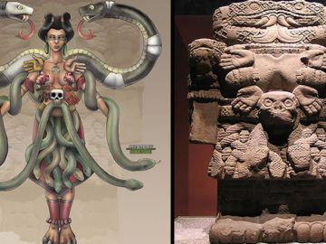 Coatlicue, la diosa serpiente ¿reptiliana? de los aztecas