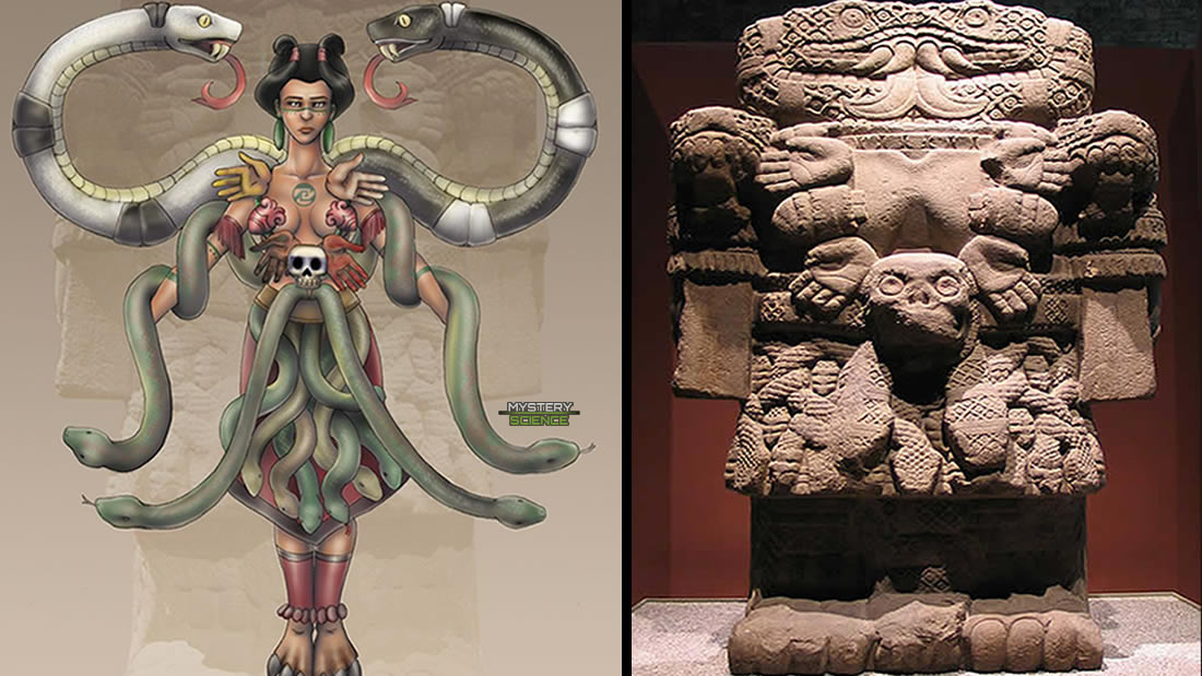 Coatlicue, la diosa serpiente ¿reptiliana? de los aztecas