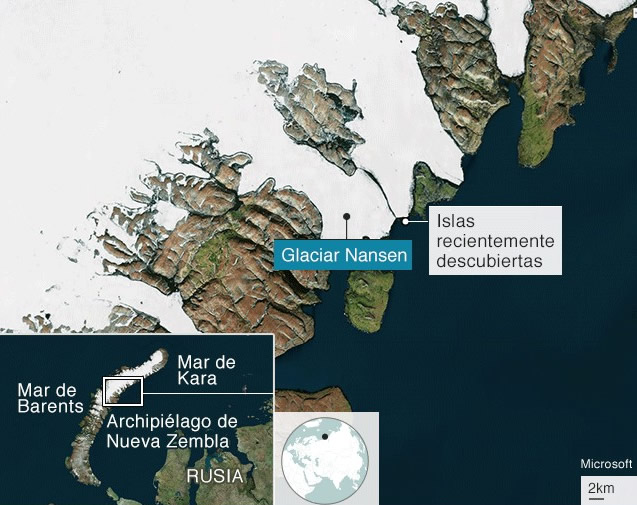 Islas recientemente descubiertas en Rusia