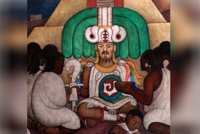  Quetzalcóatl, representado en el mural de Diego Rivera en el Palacio Nacional de México