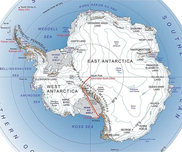 Mapa Antártida
