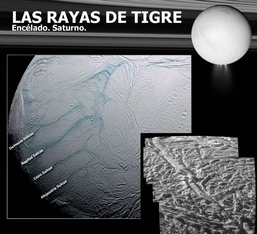 Rayas de tigre en Encélado