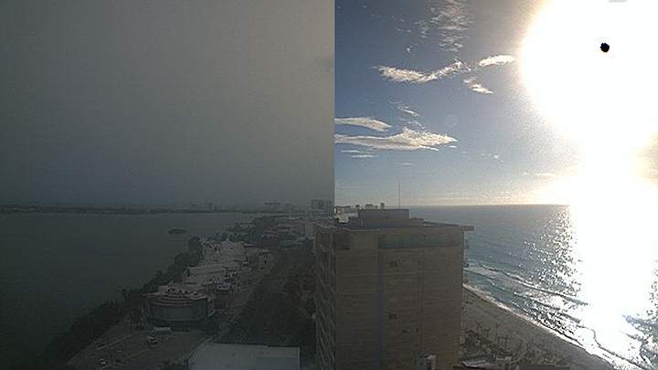 nube de polvo sahara en mexico