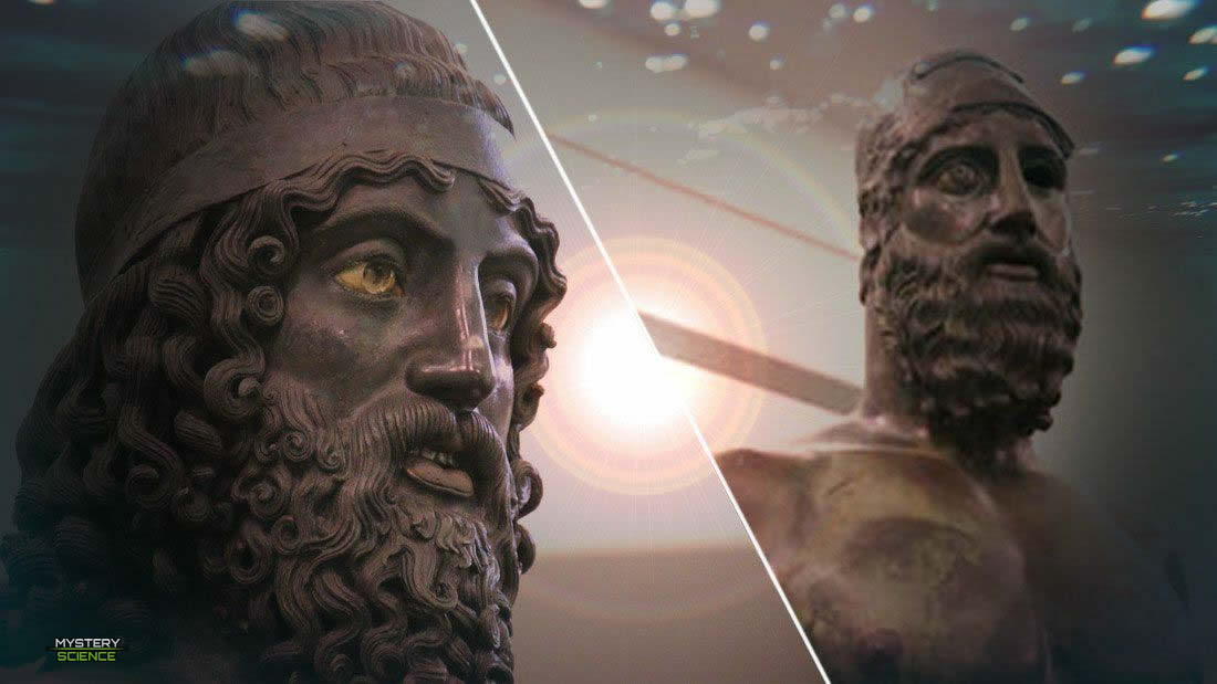 Estatuas gigantes fueron halladas en las profundidades del Mediterráneo