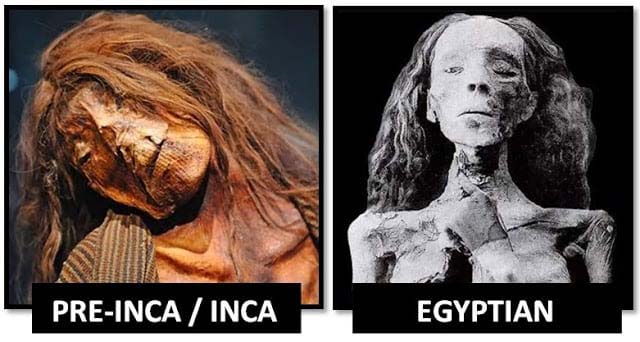 Momias incas/preincaicas y egipcias