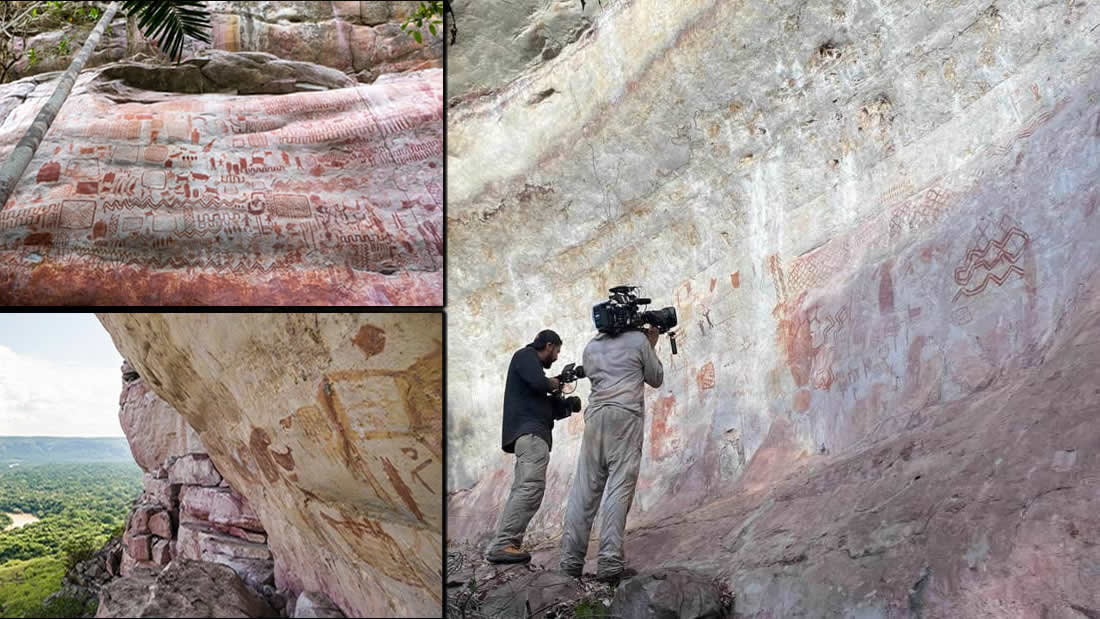 Descubren miles de pinturas prehistóricas en la selva Amazónica