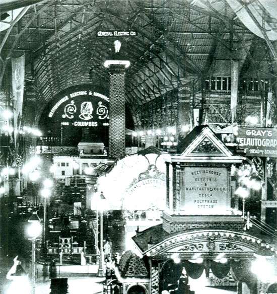 Exposición personal de Nikola Tesla en la Feria Mundial de Chicago, 1893.