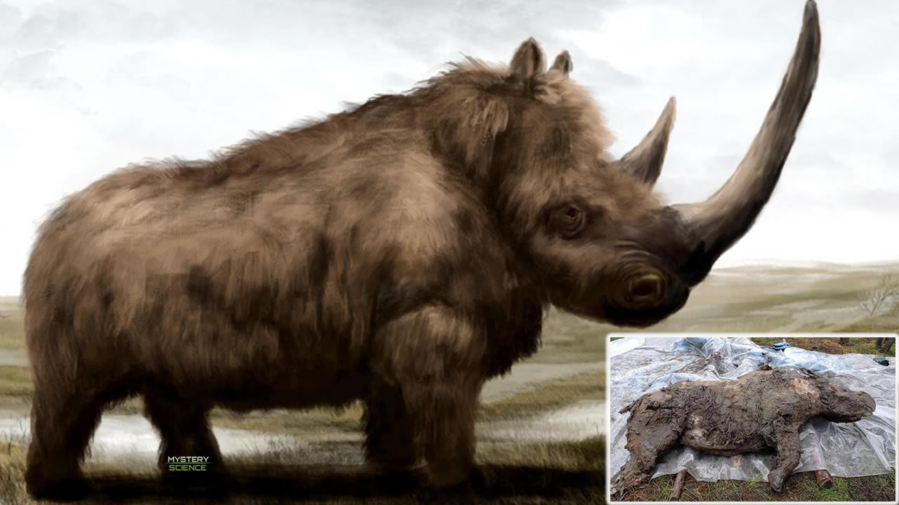 Hallan un rinoceronte lanudo de la era glacial con sus «órganos intactos»