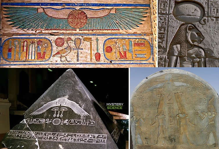 El disco solar es un reconocido objeto simbólico de la mitología egipcia