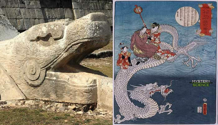 Kukulkan de los mayas y el Emperador Dragón de Japón