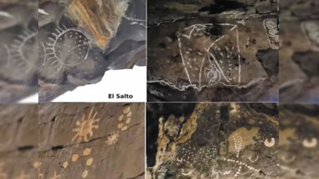 Hallan arte rupestre asociado al cosmos y criaturas mitológicas en México