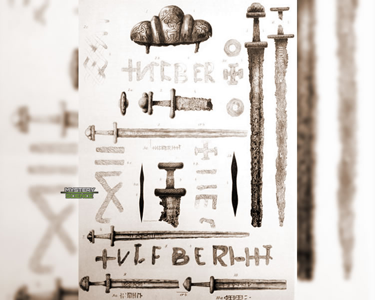 Dibujos de espadas Ulfberht encontradas en Noruega