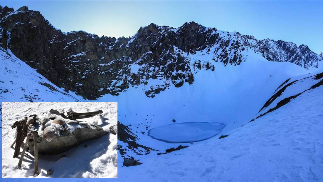 'Lago de los esqueletos': un misterio entre las montañas del Himalaya