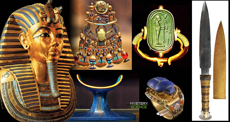 Algunos de los misteriosos artefactos con materiales no terrestres encontrados en la tumba del Rey Tut