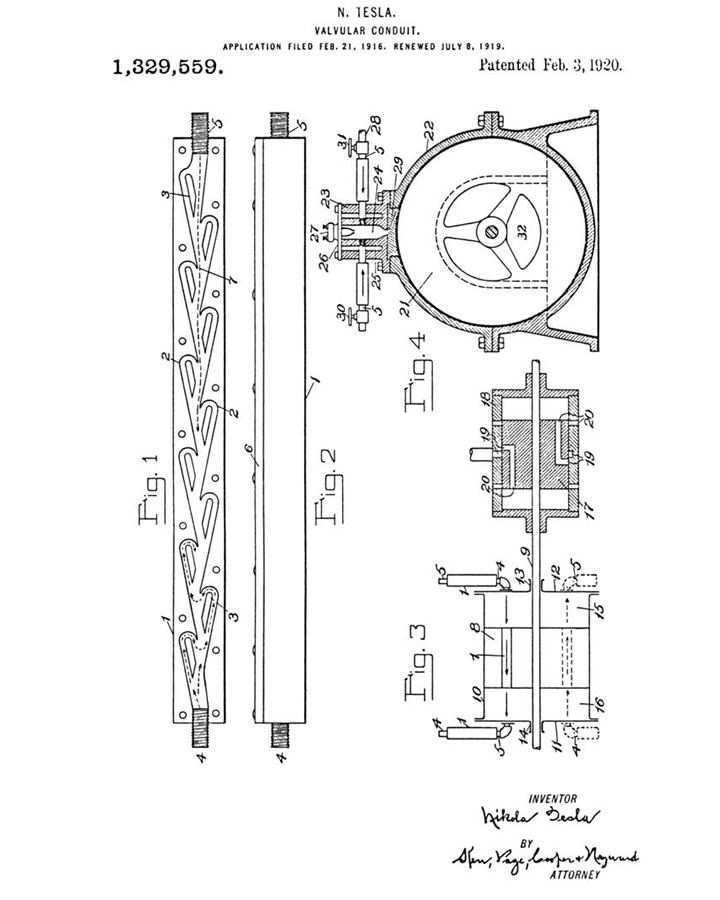 Válvula de Tesla patente