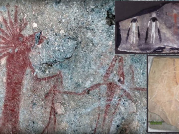 Arte rupestre de 5.000 años en Siberia representa humanoides y cuerpos celestes