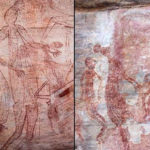 Arte rupestre de 9.000 años de «humanoides gigantes» con extrañas cabezas