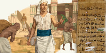 papiro que da testimonio de la primera huelga en el antiguo Egipto