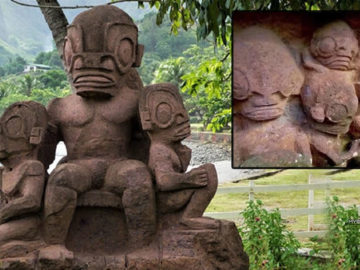 Enigmáticas estatuas de la Polinesia que representan a seres de otros mundos