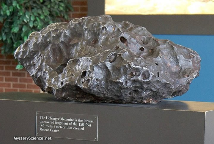 El llamado «Meteorito Holsinger» es el mayor fragmento recolectado hasta el momento del meteorito del Cañón del Diablo
