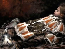 Hallan un niño de la Edad de Piedra enterrado con plumas y pieles en Finlandia