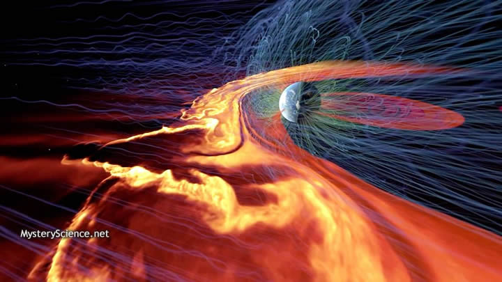 El campo magnético de la Tierra nos protege del plasma y las partículas de alta energía emitida por el Sol