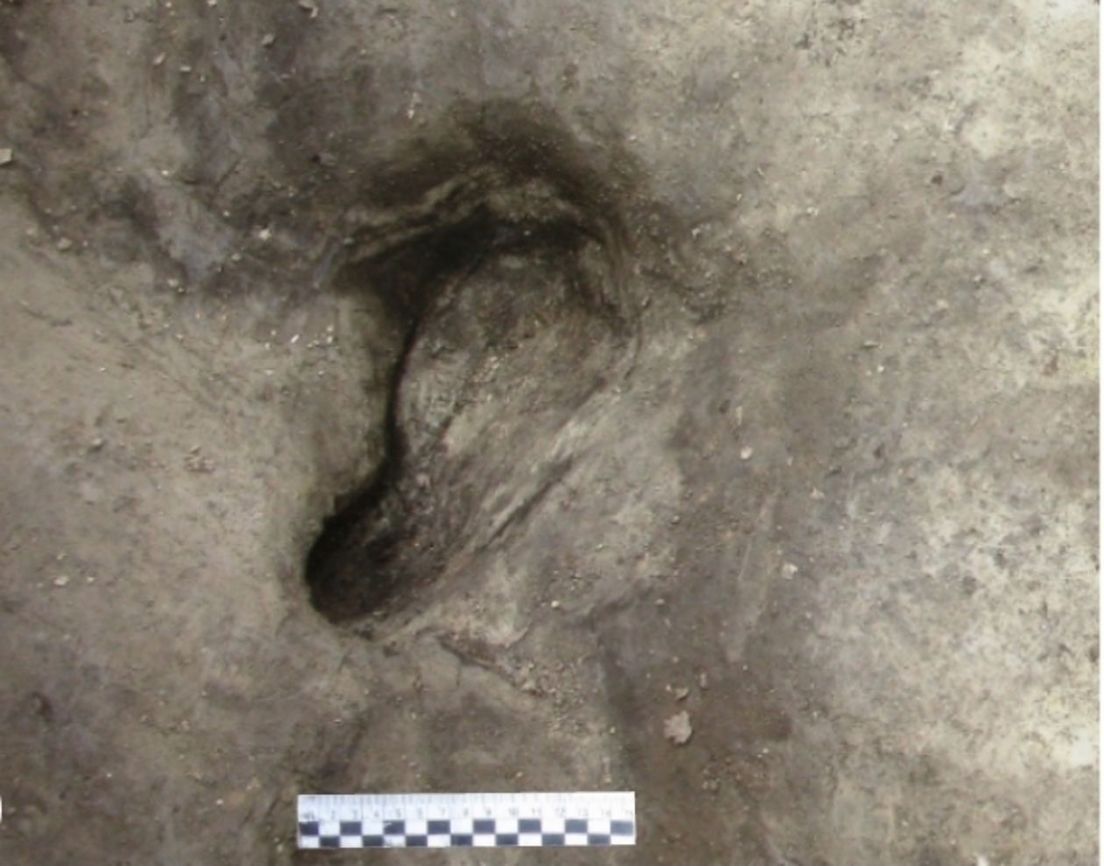 Huella de homínido encontrada en el yacimiento de Schöningen